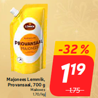 Allahindlus - Majonees Lemmik, Provansaal, 700 g