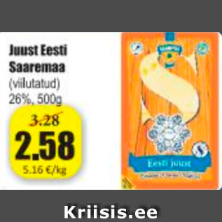 Allahindlus - Juust Eesti Saaremaa