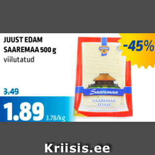 Allahindlus - JUUST EDAM SAAREMAA 500 G