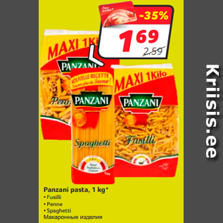 Allahindlus - Panzani pasta, 1 kg*