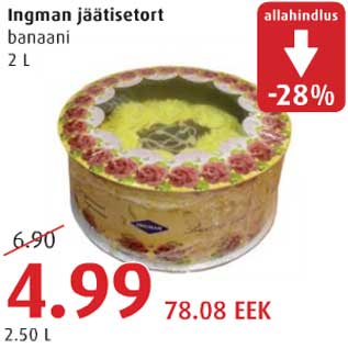 Allahindlus - Ingman jäätisetort