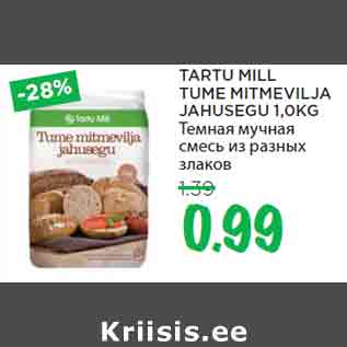 Allahindlus - TARTU MILL TUME MITMEVILJA JAHUSEGU 1,0KG