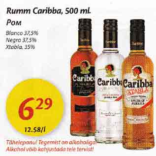 Allahindlus - Rumm Caribba, 500 ml