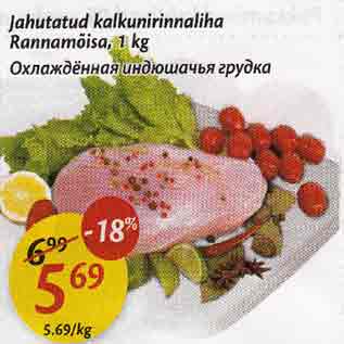 Allahindlus - Jahutatud kalkunirinnaliha Rannamõisa, 1 kg