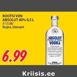 Allahindlus - ROOTSI VIIN ABSOLUT