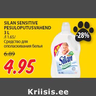 Allahindlus - SILAN SENSITIVE PESULOPUTUSVAHEND 3 L