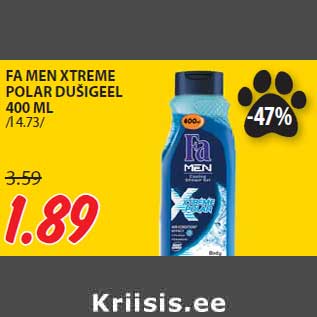 Allahindlus - FA MEN XTREME POLAR DUŠIGEEL 400 ML