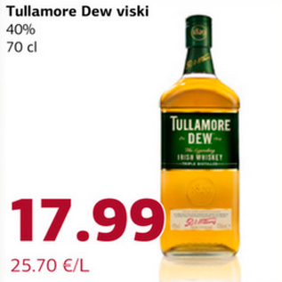 Allahindlus - Tullamore Dew viski 40% 70 cl