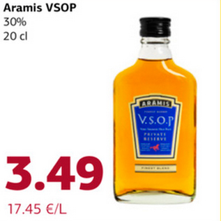 Allahindlus - Aramis VSOP 30% 20 cl