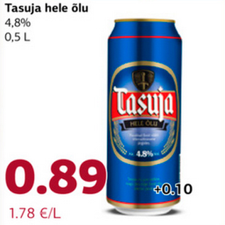 Allahindlus - Tasuja hele õlu 4,8% 0,5 L