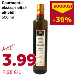 Allahindlus - Gourmante ekstra-neitsioliiviõli 500 ml