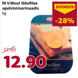 Allahindlus - M.V.Wool lõhefilee apelsinimarinaadis kg