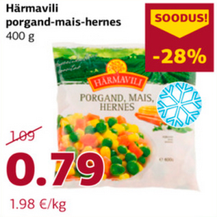 Allahindlus - Härmavili porgand-mais-hernes 400 g