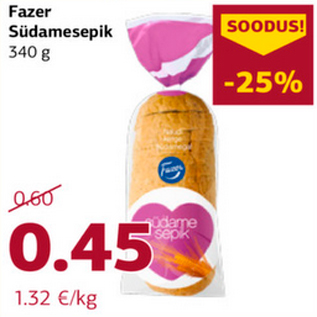 Allahindlus - Fazer Südamesepik 340 g