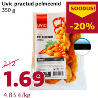 Allahindlus - Uvic praetud pelmeenid 350 g