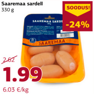 Allahindlus - Saaremaa sardell 330 g