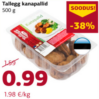 Allahindlus - Tallegg kanapallid 500 g