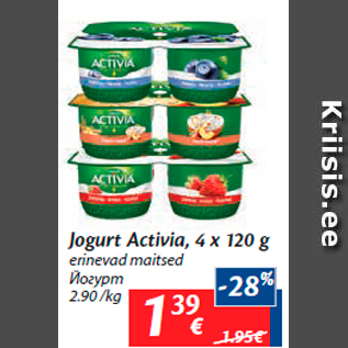 Allahindlus - Jogurt Activia, 4 x 120 g