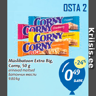 Allahindlus - Müslibatoon Extra Big, Corny, 50 g