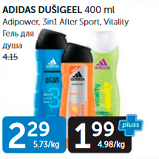 Allahindlus - ADIDAS DUŠIGEEL 400 ml