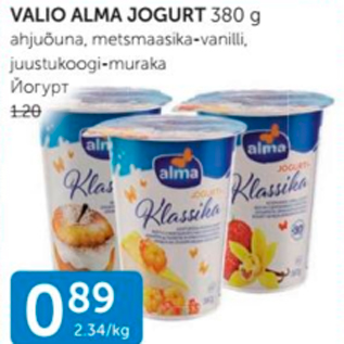 Allahindlus - VALIO ALMA JOGURT 380 G