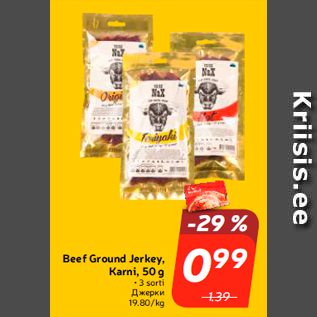 Allahindlus - Beef Ground Jerkey, Karni, 50 g