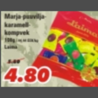 Allahindlus - Marja-puuvilja-karamellkompvek