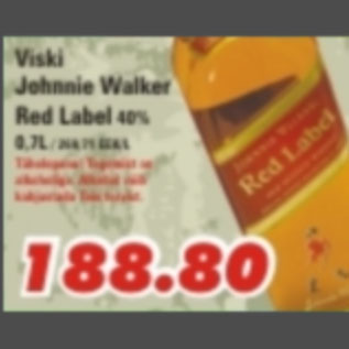 Allahindlus - Viski Johnnie Walker Red Label