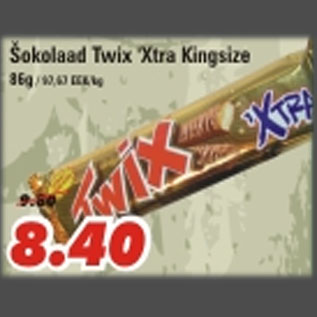 Allahindlus - Šokolaad twix Xtra Kingsize