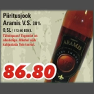 Allahindlus - Piiritusjook Aramis V.S. 30%