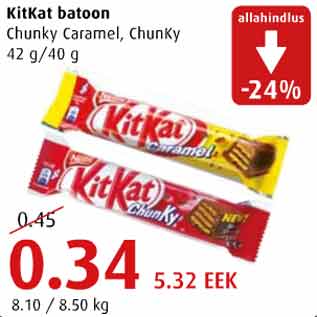 Allahindlus - KitKat batoon
