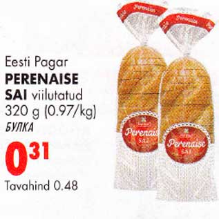 Allahindlus - Eesti Pagar Perenaise sai viilutatud 320g