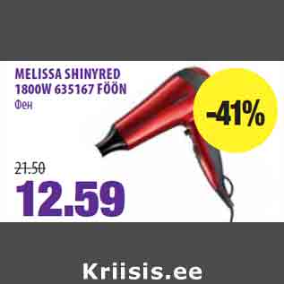 Allahindlus - MELISSA SHINYRED 1800W 635167 FÖÖN