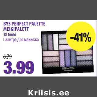 Allahindlus - BYS PERFECT PALETTE MEIGIPALETT 18 tooni