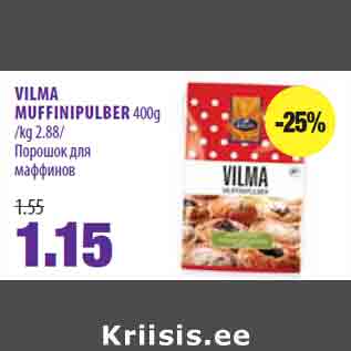 Allahindlus - VILMA MUFFINIPULBER 400g