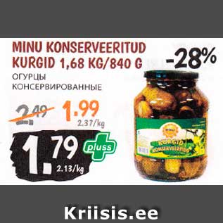 Allahindlus - MINU KONSERVEERITUD KURGID 1,68 KG/840 G