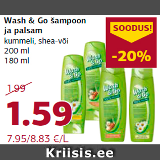 Allahindlus - Wash & Go šampoon ja palsam