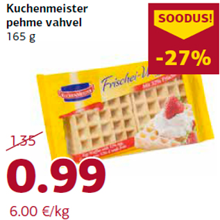 Allahindlus - Kuchenmeister pehme vahvel 165 g