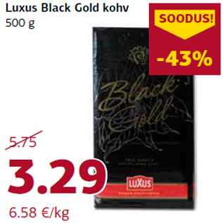 Allahindlus - Luxus Black Gold kohv 500 g