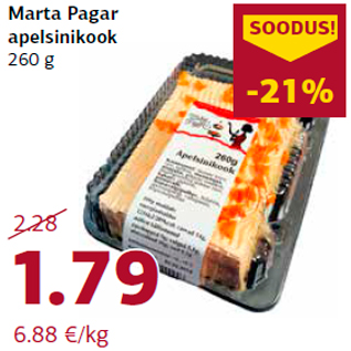 Allahindlus - Marta Pagar apelsinikook 260 g