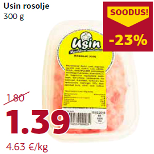 Allahindlus - Usin rosolje 300 g