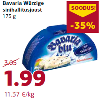 Allahindlus - Bavaria Würzige sinihallitusjuust 175 g