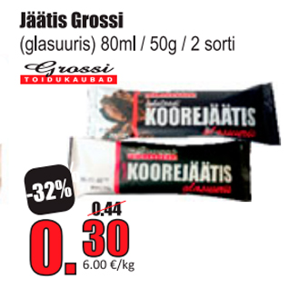 Allahindlus - Jäätis Grossi