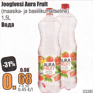 Allahindlus - Joogivesi Aura Fruit