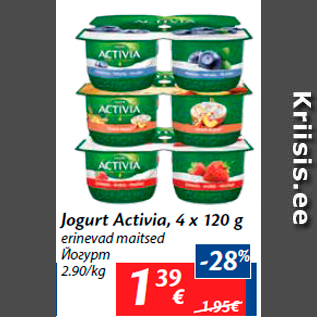 Allahindlus - Jogurt Activia, 4 x 120 g