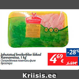 Allahindlus - Jahutatud broilerifilee lõiked Rannamõisa, 1 kg