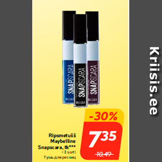 Allahindlus - Ripsmetušš Maybelline Snapscara, tk***