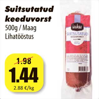 Allahindlus - Suitsutatud keeduvorst 500g / Maag Lihatööstus