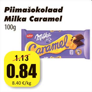 Allahindlus - Piimašokolaad Milka Caramel 100g