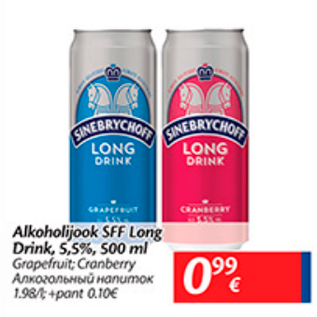 Allahindlus - Alkohoolijook SFF Long Drink